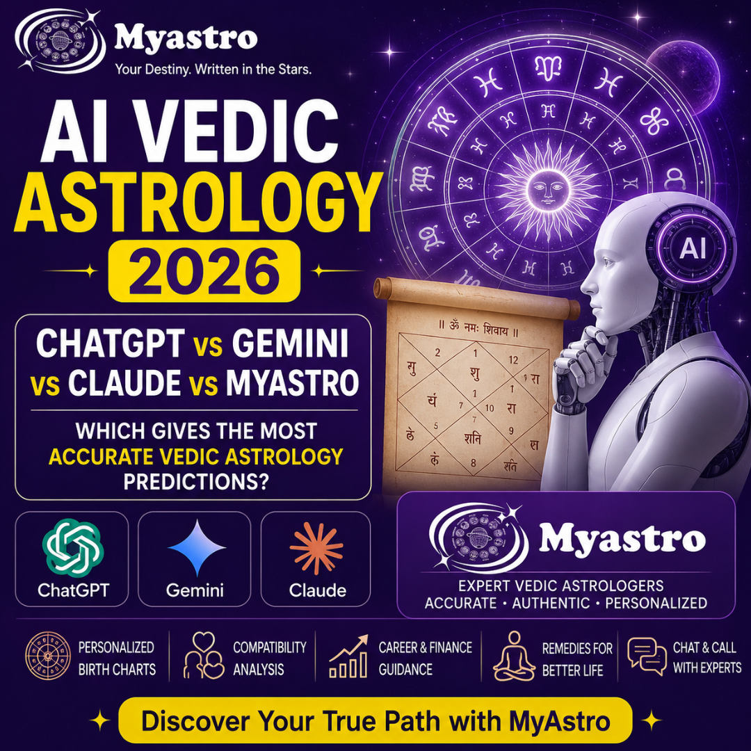 AI Vedic Astrology 2026: ChatGPT vs Gemini vs Claude vs MyAstro – Which Gives the Most Accurate Astrology Predictions
